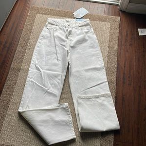 Pull and Bear white boot leg jeans